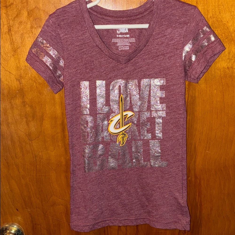 NBA Cleveland Cavaliers Purple Tee with Silver Accents